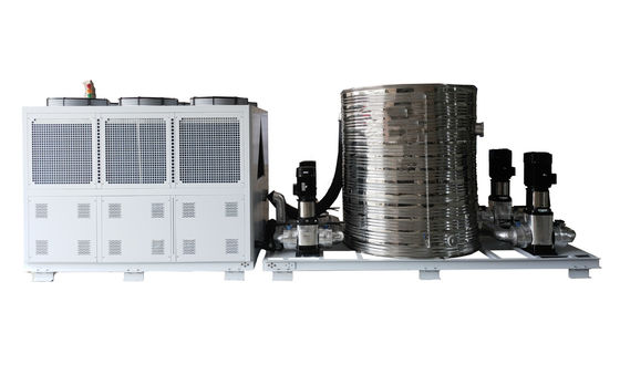 Good price Durable Air Cooled Industrial Chiller 40HP 113.58 KW/Hr With Water Tower / 6 Pcs Fans online